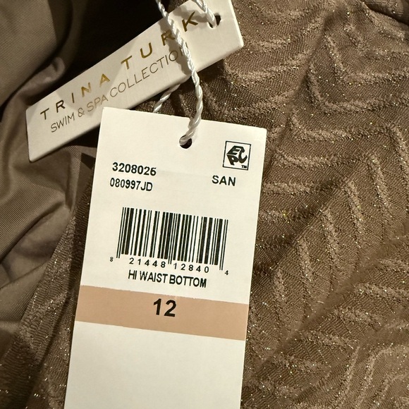 Trina Turk|Hi Waist Bikini Bottom size 12 NWT - Picture 6 of 6